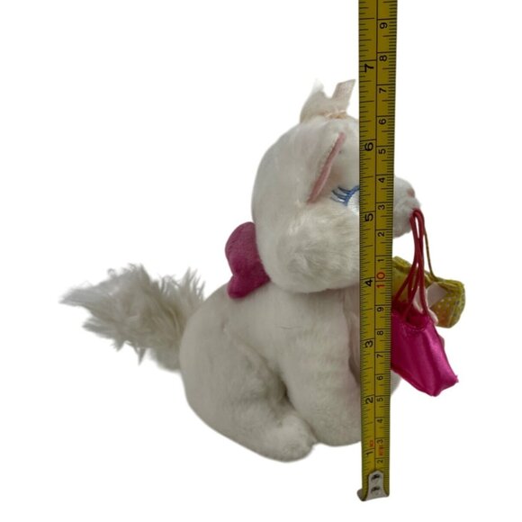 Disney Store 6" Shopping Marie Aristocats  Plush Stuffed Toy White Cat Kitten - Picture 10 of 10